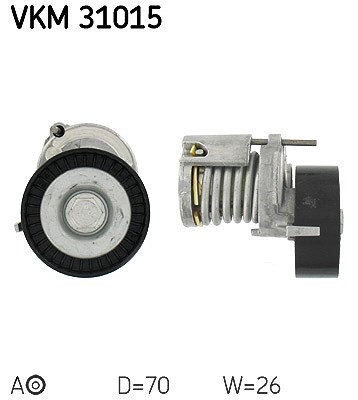 Skf Spannrolle, Keilrippenriemen [Hersteller-Nr. VKM31015] für VW, Skoda, Seat, Audi