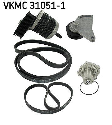Skf Wasserpumpe + Keilrippenriemensatz [Hersteller-Nr. VKMC31051-1] für VW, Audi