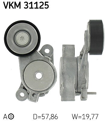 Skf Spannrolle, Keilrippenriemen [Hersteller-Nr. VKM31125] für Audi, Skoda, VW, Seat