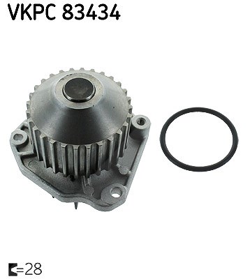 Skf Wasserpumpe [Hersteller-Nr. VKPC83434] für Fiat, Citroën, Peugeot, Renault, Lancia
