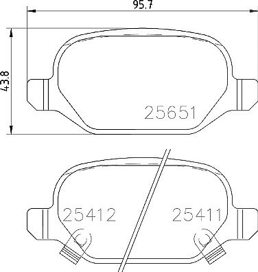 Brembo Bremsbelagsatz, Scheibenbremse [Hersteller-Nr. P23151] für Fiat