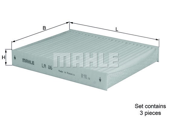 Mahle Filter, Innenraumluft [Hersteller-Nr. LA86/S] für Ford