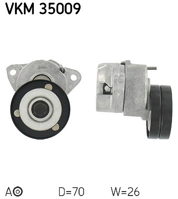 Skf Spannrolle, Keilrippenriemen [Hersteller-Nr. VKM35009] für Chevrolet, Vauxhall, Opel, Daewoo