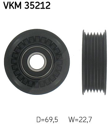 Skf Umlenk-/Führungsrolle, Keilrippenriemen [Hersteller-Nr. VKM35212] für Vauxhall, Saab, Opel, Renault