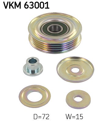 Skf Umlenk-/Führungsrolle, Keilrippenriemen [Hersteller-Nr. VKM63001] für Honda