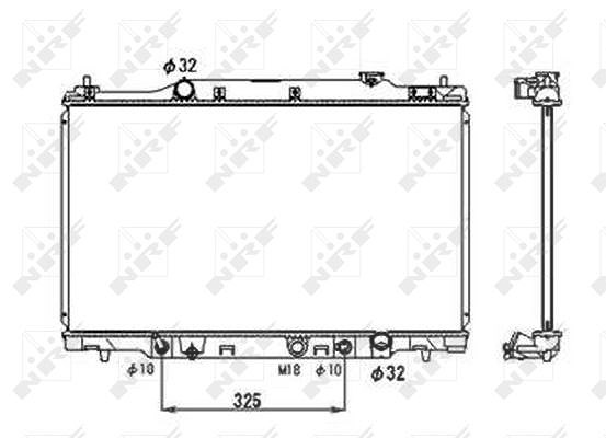 Nrf Kühler, Motorkühlung [Hersteller-Nr. 53679] für Honda