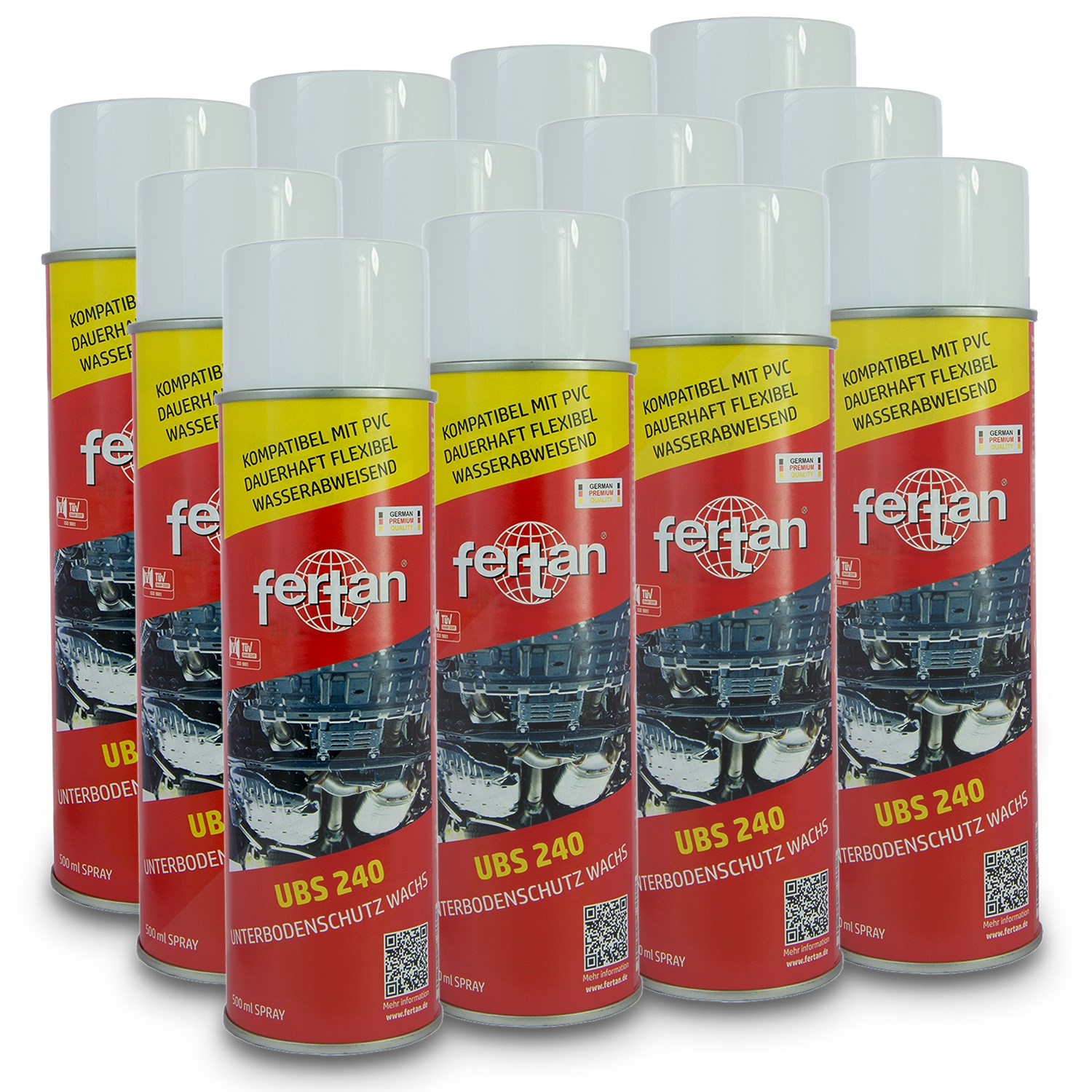 Fertan 12x 500 ml UBS 240 Unterboden Schutzwachs [Hersteller-Nr. 27201]