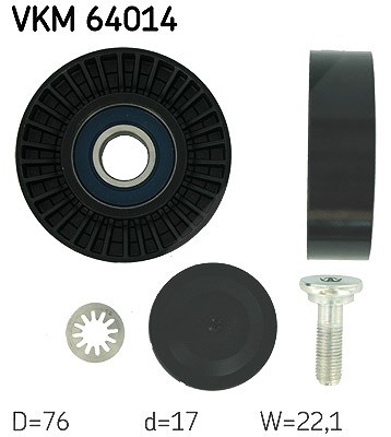 Skf Umlenk-/Führungsrolle, Keilrippenriemen [Hersteller-Nr. VKM64014] für Hyundai, Kia