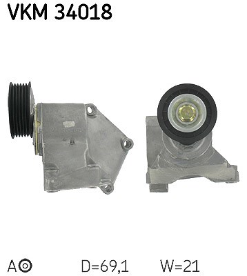 Skf Spannrolle, Keilrippenriemen [Hersteller-Nr. VKM34018] für Ford