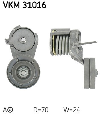Skf Spannrolle, Keilrippenriemen [Hersteller-Nr. VKM31016] für Seat, Skoda, VW