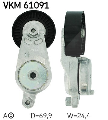 Skf Spannrolle, Keilrippenriemen [Hersteller-Nr. VKM61091] für Toyota, Lexus
