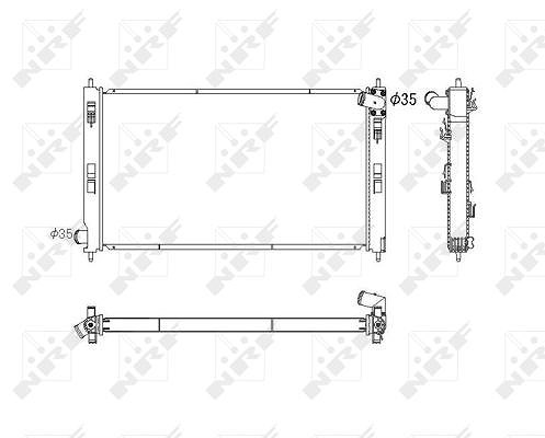 Nrf Kühler, Motorkühlung [Hersteller-Nr. 53753] für Mitsubishi