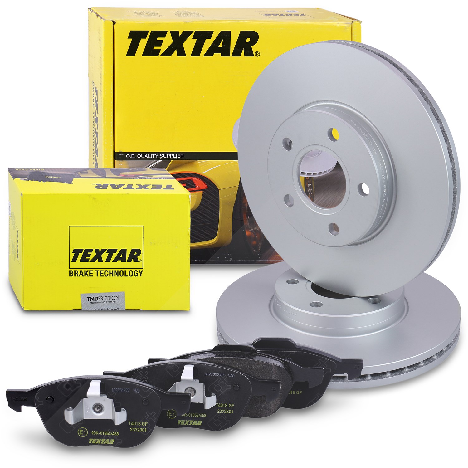 Textar Bremsscheiben + Bremsbeläge vorne [Hersteller-Nr. 40379554] für Volvo, Ford