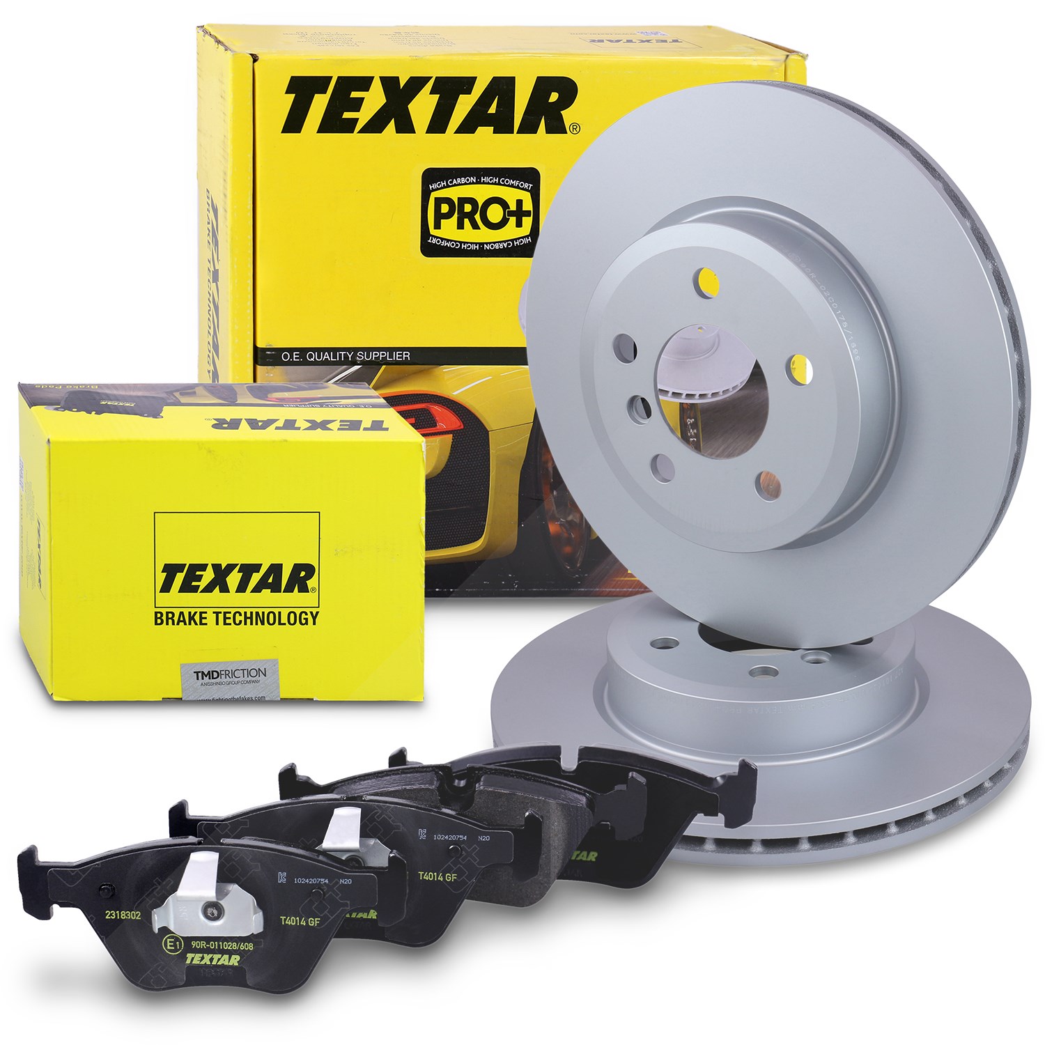 Textar Bremsscheiben + Bremsbeläge vorne [Hersteller-Nr. 40383462] für BMW