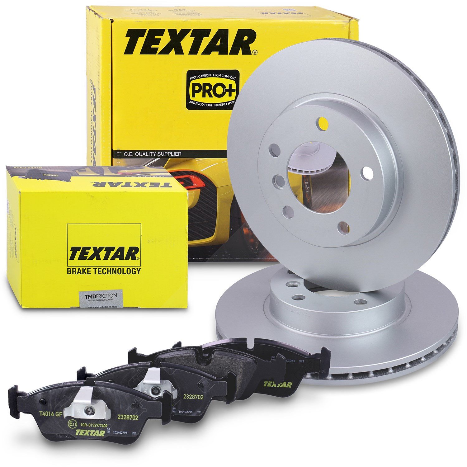 Textar Bremsscheiben + Bremsbeläge vorne [Hersteller-Nr. 40383426] für BMW