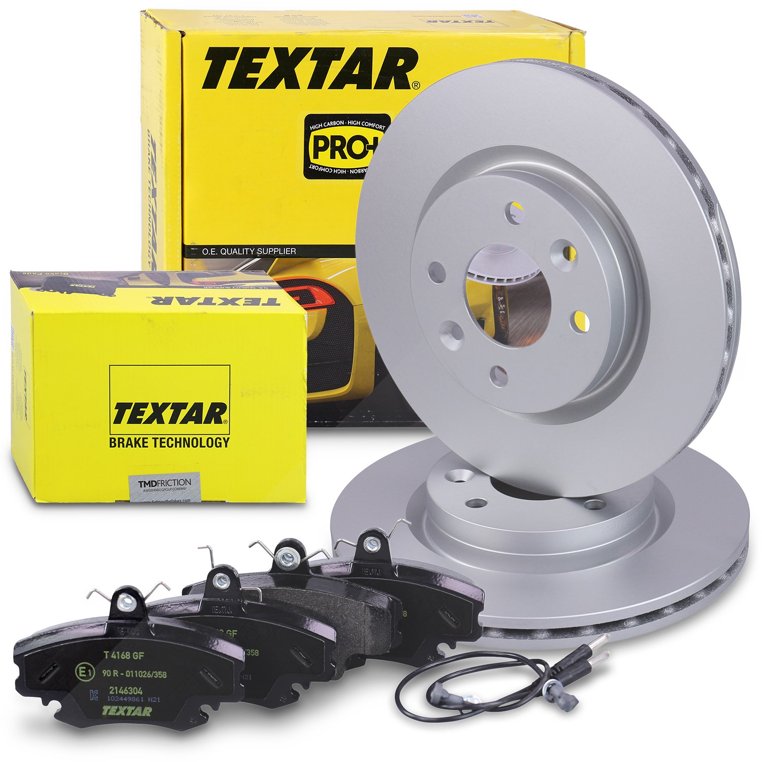 Textar Bremsscheiben + Bremsbeläge mit VWK vorne [Hersteller-Nr. 40383480] für Renault, Dacia