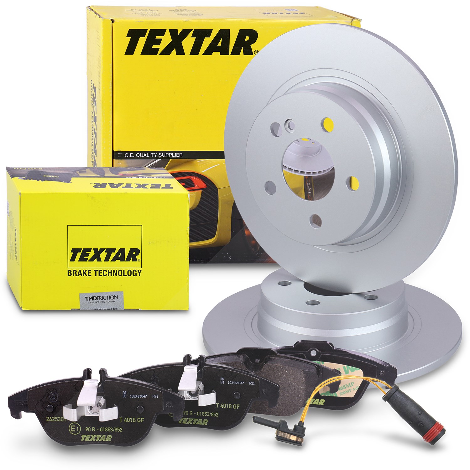 Textar Bremsscheiben +Beläge +VWK hinten [Hersteller-Nr. 40391274] für Mercedes-Benz