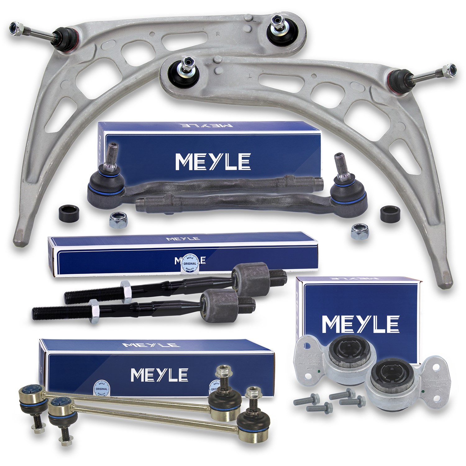 Bestprice Querlenker-Satz 10-tlg. vorne inkl. MEYLE Fahrwerksteile [Hersteller-Nr. 40379370] für BMW