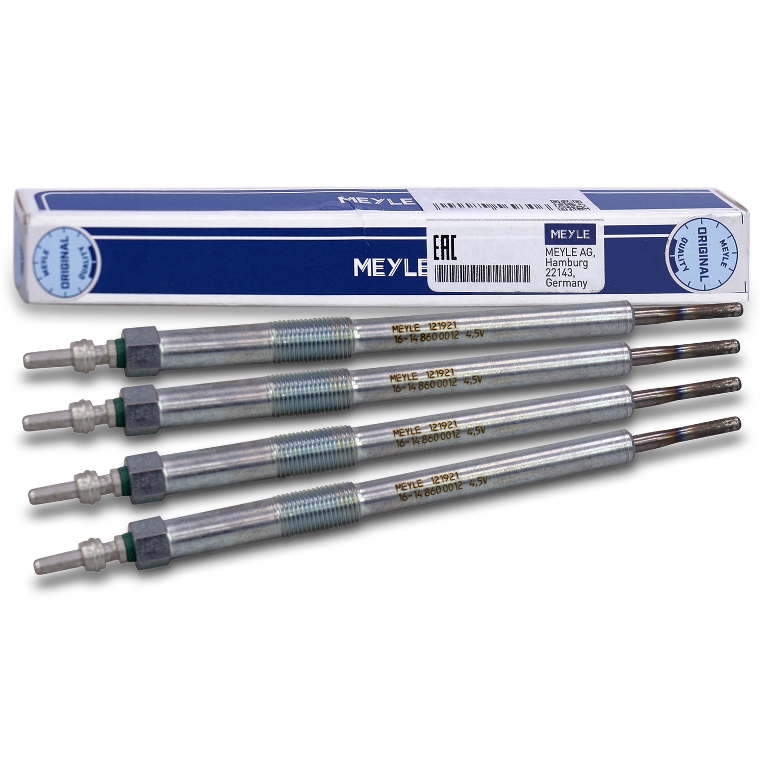 Meyle 4x Glühkerze [Hersteller-Nr. 16-148600012] für Renault, Fiat, Mercedes-Benz, Vauxhall, Nissan, Opel