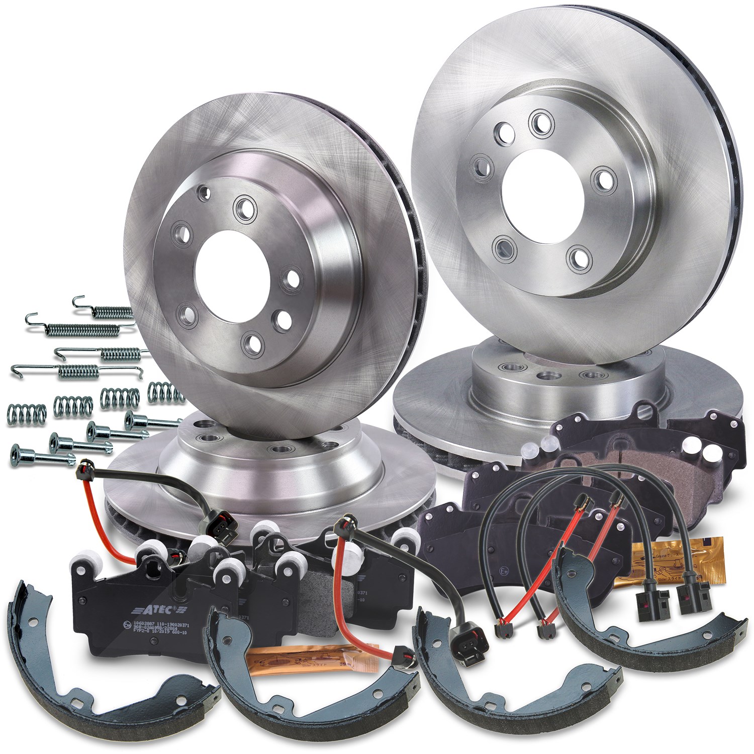 Bestprice Bremsscheiben + Bremsbeläge Vorne + Hinten [Hersteller-Nr. 10603915] für VW, Porsche