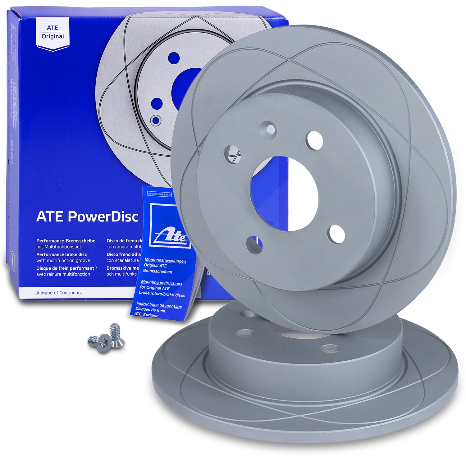 Ate Power Disc Bremsscheibe Hinterachse Voll [Hersteller-Nr. 24.0310-0251.1] für Opel, Vauxhall