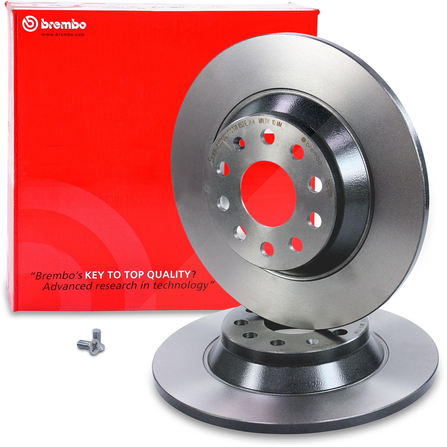 Brembo Bremsscheibe voll hinten [Hersteller-Nr. 08.C501.11] für Skoda, VW, Audi, Seat