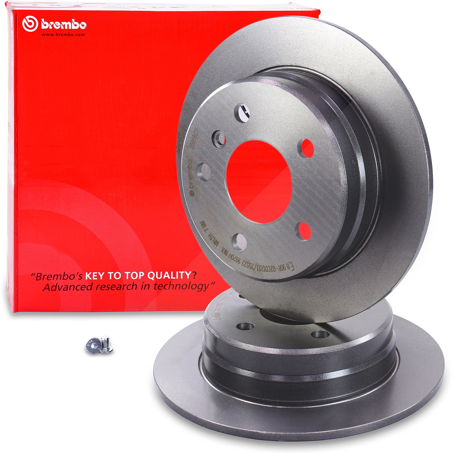 Brembo Bremsscheibe voll hinten [Hersteller-Nr. 08.9580.11] für Mercedes-Benz