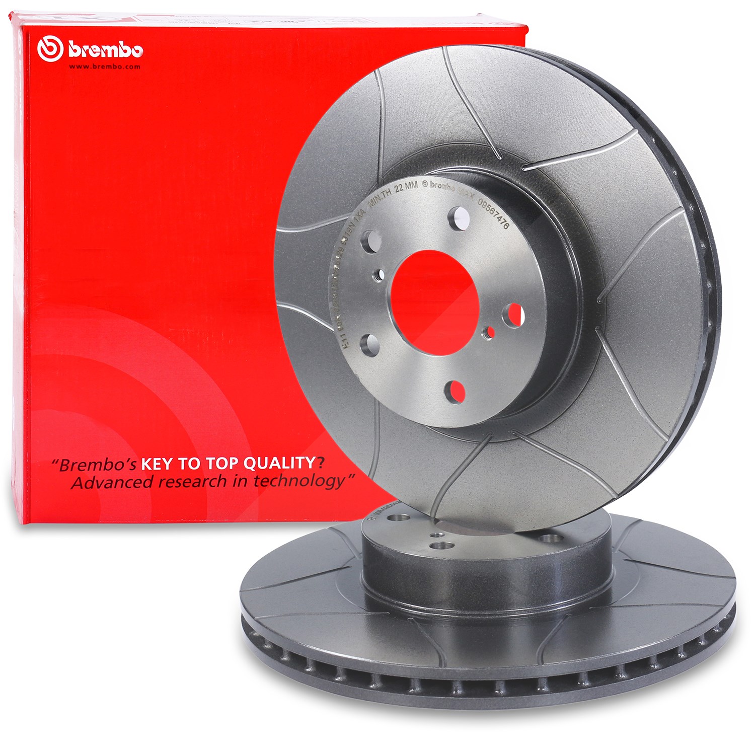 Brembo Bremsscheibe Sport Max Vorne Belüftet [Hersteller-Nr. 09.5674.76] für Toyota, Subaru