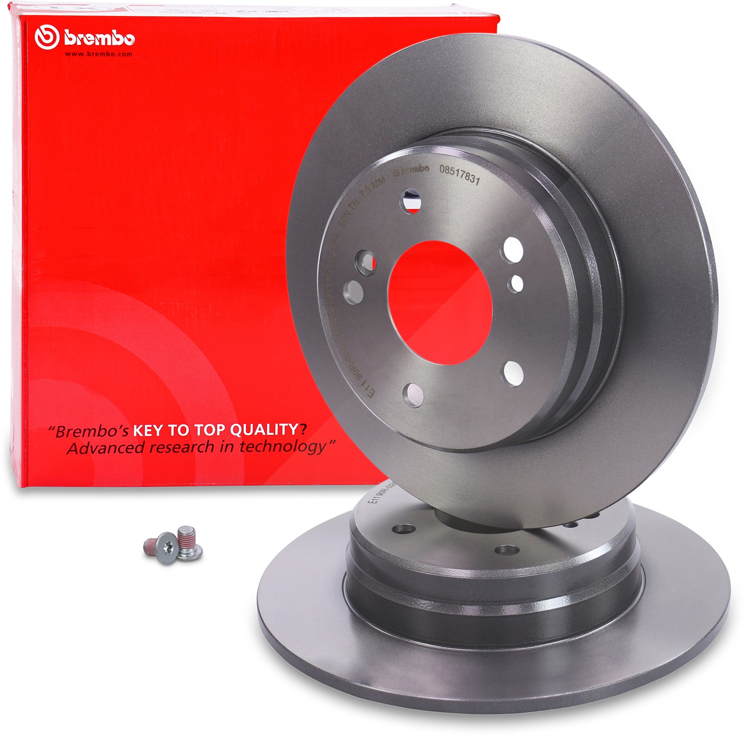 Brembo Bremsscheibe voll hinten [Hersteller-Nr. 08.5178.31] für Mercedes-Benz, Chrysler