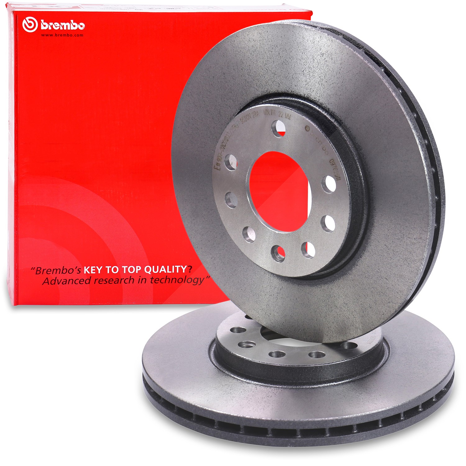 Brembo Bremsscheibe belüftet vorne [Hersteller-Nr. 09.7629.11] für Opel, Vauxhall, Chevrolet