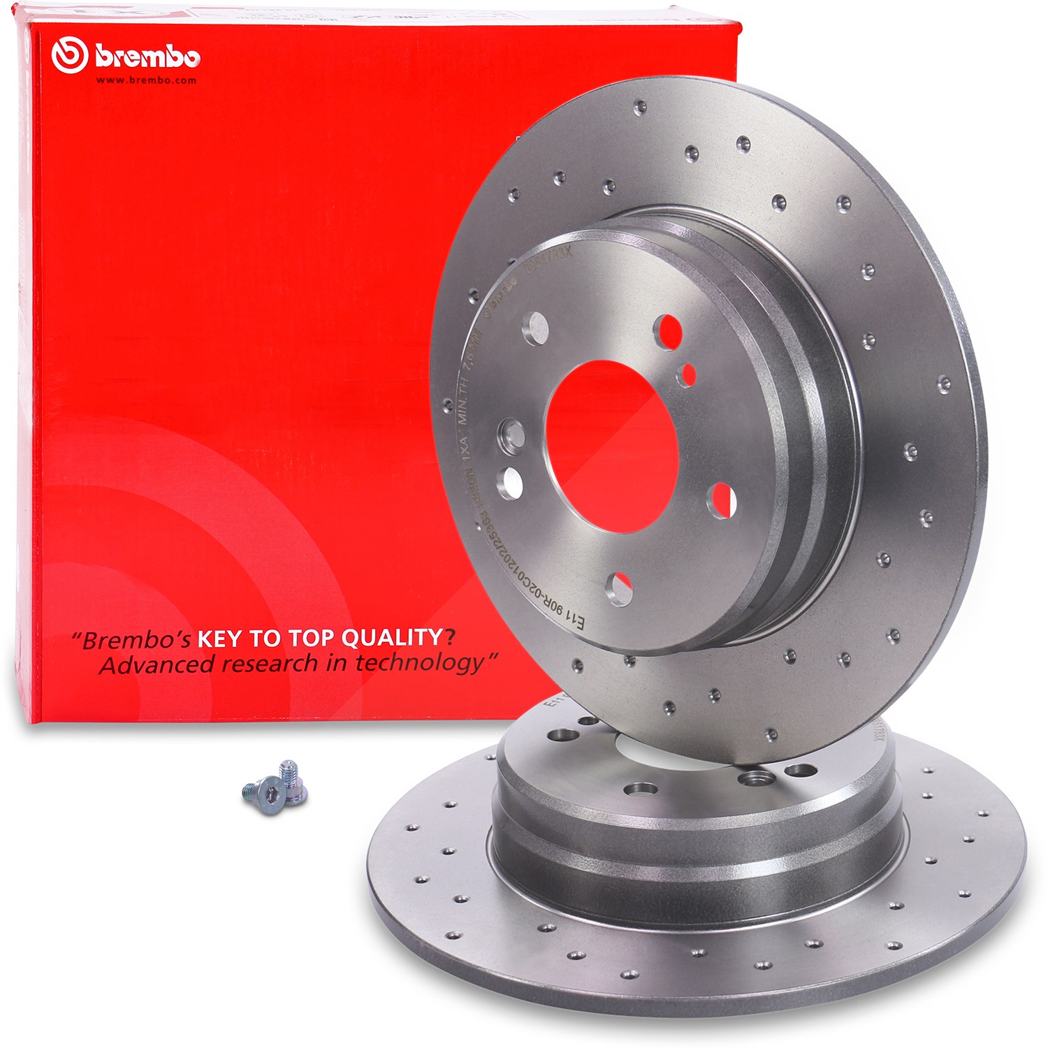 Brembo Bremsscheibe voll gelocht hinten [Hersteller-Nr. 08.5178.3X] für Mercedes-Benz, Chrysler