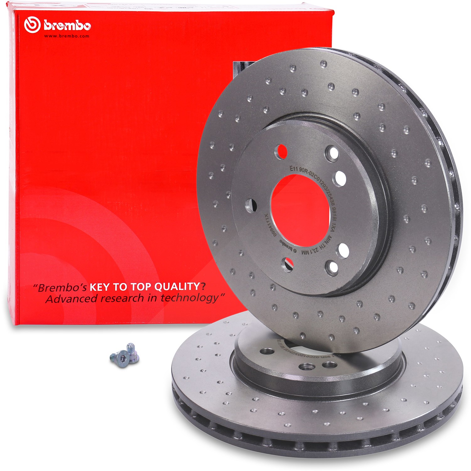 Brembo Bremsscheibe belüftet gelocht vorne [Hersteller-Nr. 09.8411.1X] für Mercedes-Benz