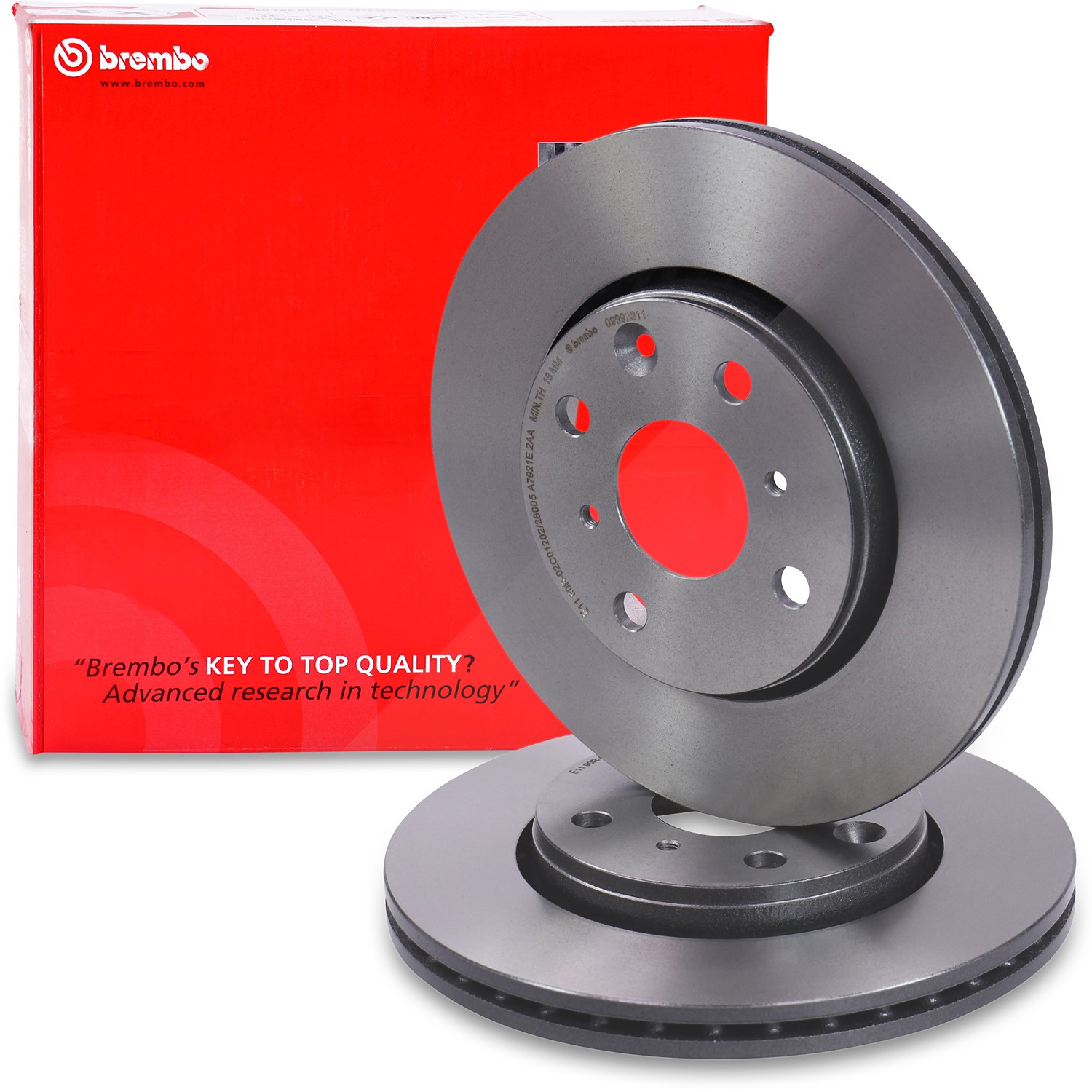 Brembo Bremsscheibe belüftet vorne [Hersteller-Nr. 09.9928.11] für Peugeot, Toyota, Citroën