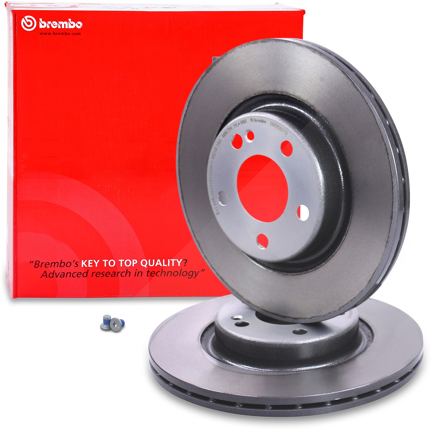 Brembo Bremsscheibe belüftet hinten [Hersteller-Nr. 09.D533.13] für Mercedes-Benz