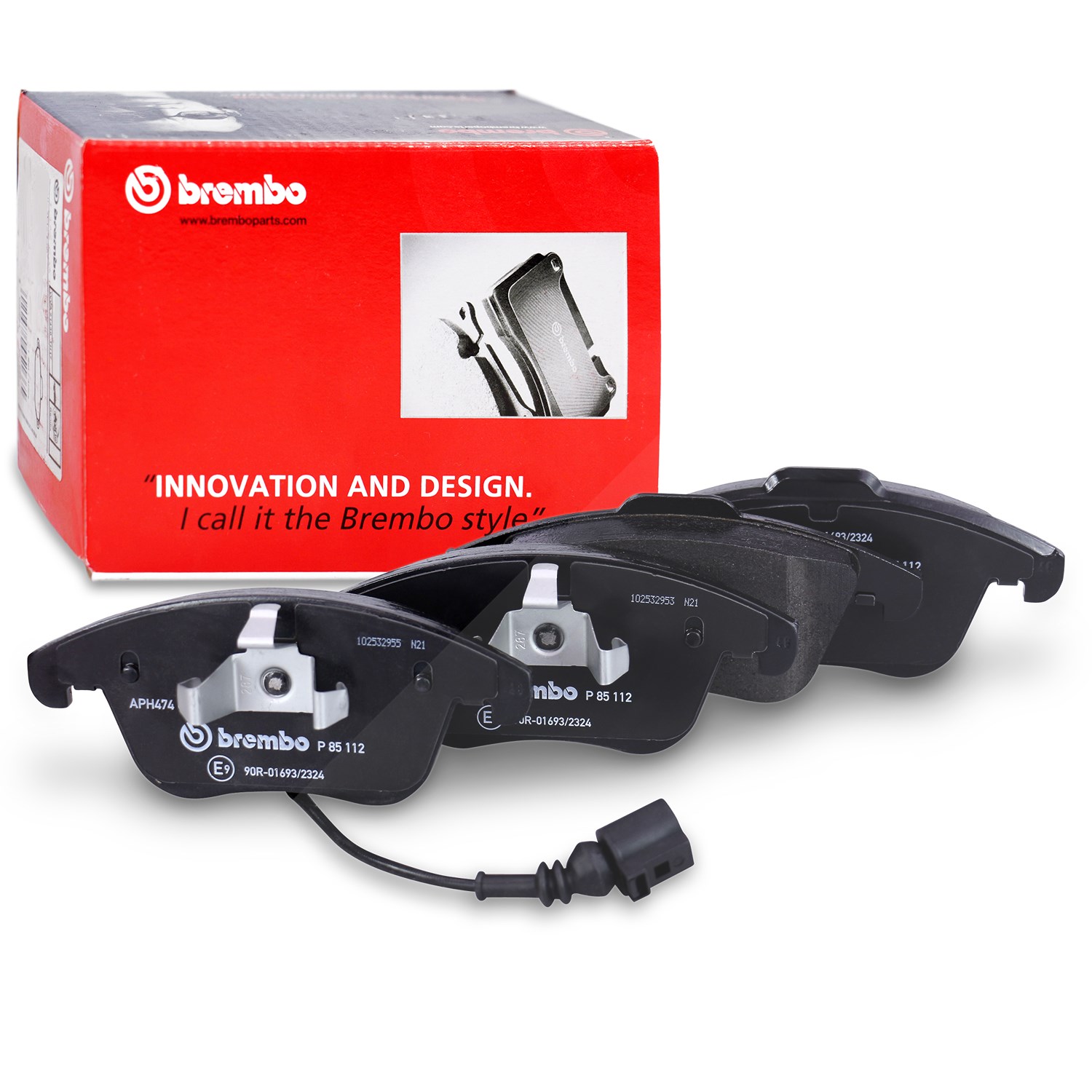 Brembo Bremsbelagsatz mit Warnkontakt vorne [Hersteller-Nr. P85112] für Borgward, Audi, Seat, VW
