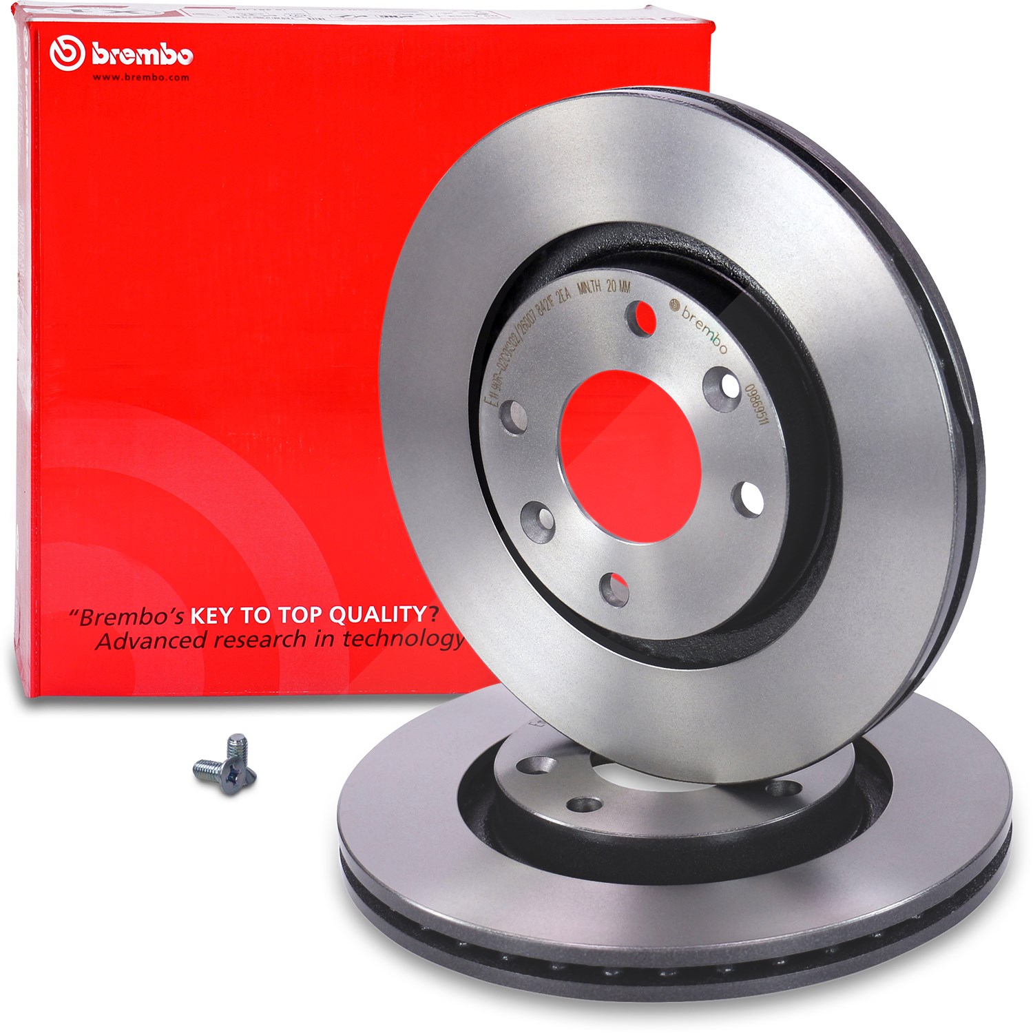 Brembo Bremsscheibe belüftet vorne [Hersteller-Nr. 09.8695.11] für Ds, Citroën, Opel, Vauxhall, Peugeot
