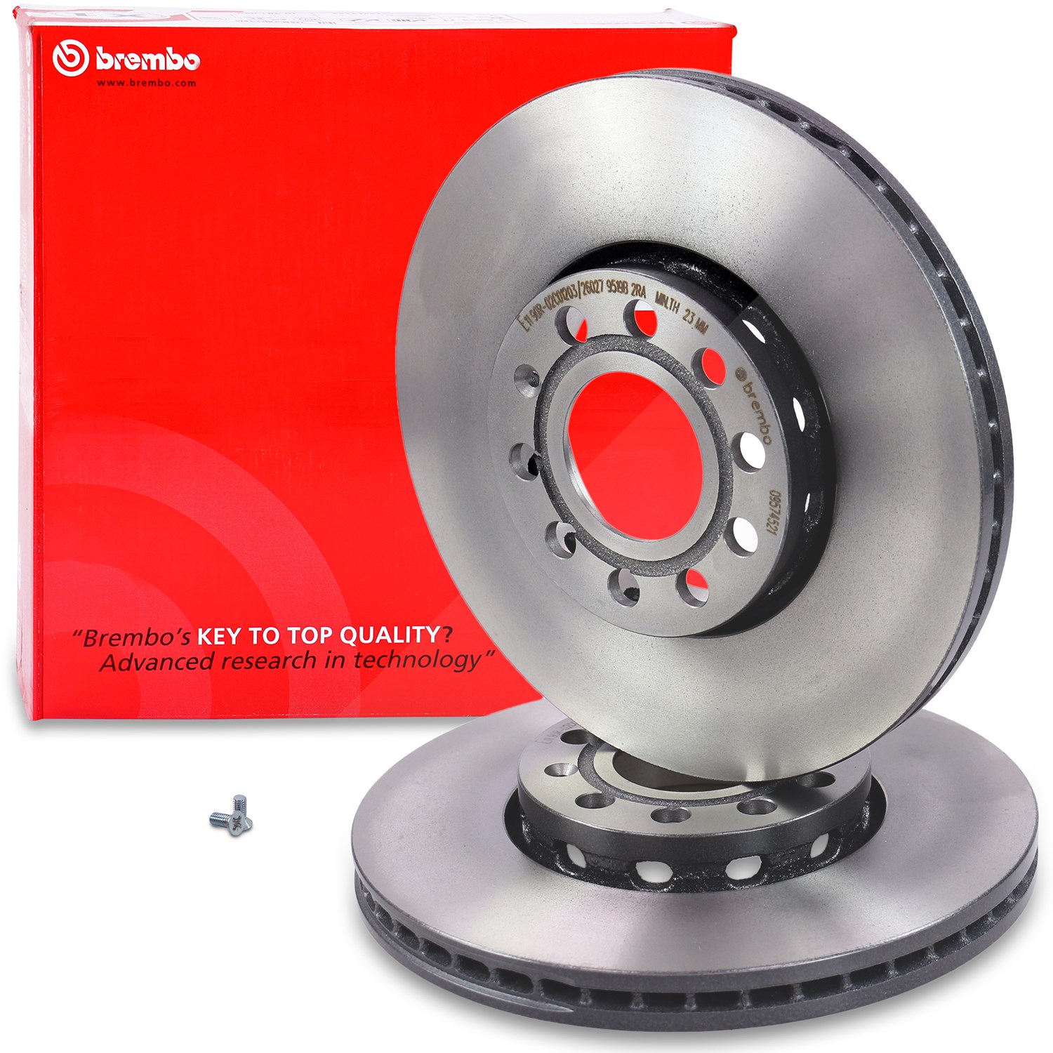 Brembo Bremsscheibe Coated Disc Vorne Belüftet [Hersteller-Nr. 09.5745.21] für Seat, VW, Skoda, Audi