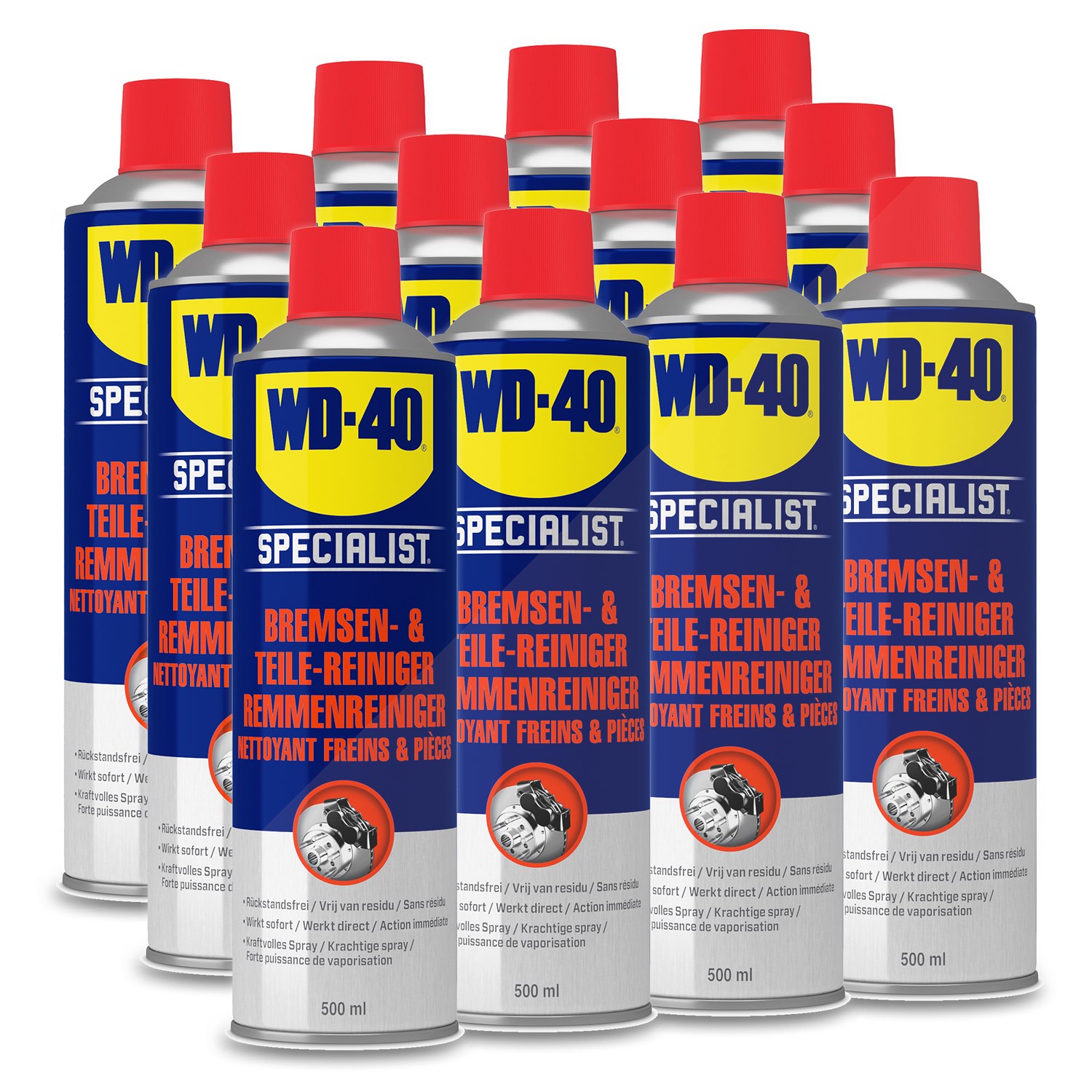 Wd-40 12x 500ml Bremsenreiniger [Hersteller-Nr. 49975/NBA]
