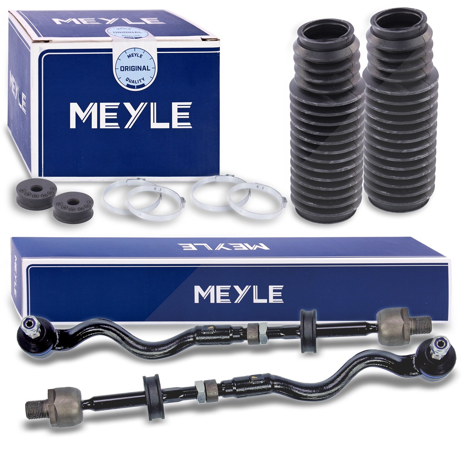 Meyle 2x Spurstange+2x Lenkmanschette Vorderachse [Hersteller-Nr. 31290389] für BMW
