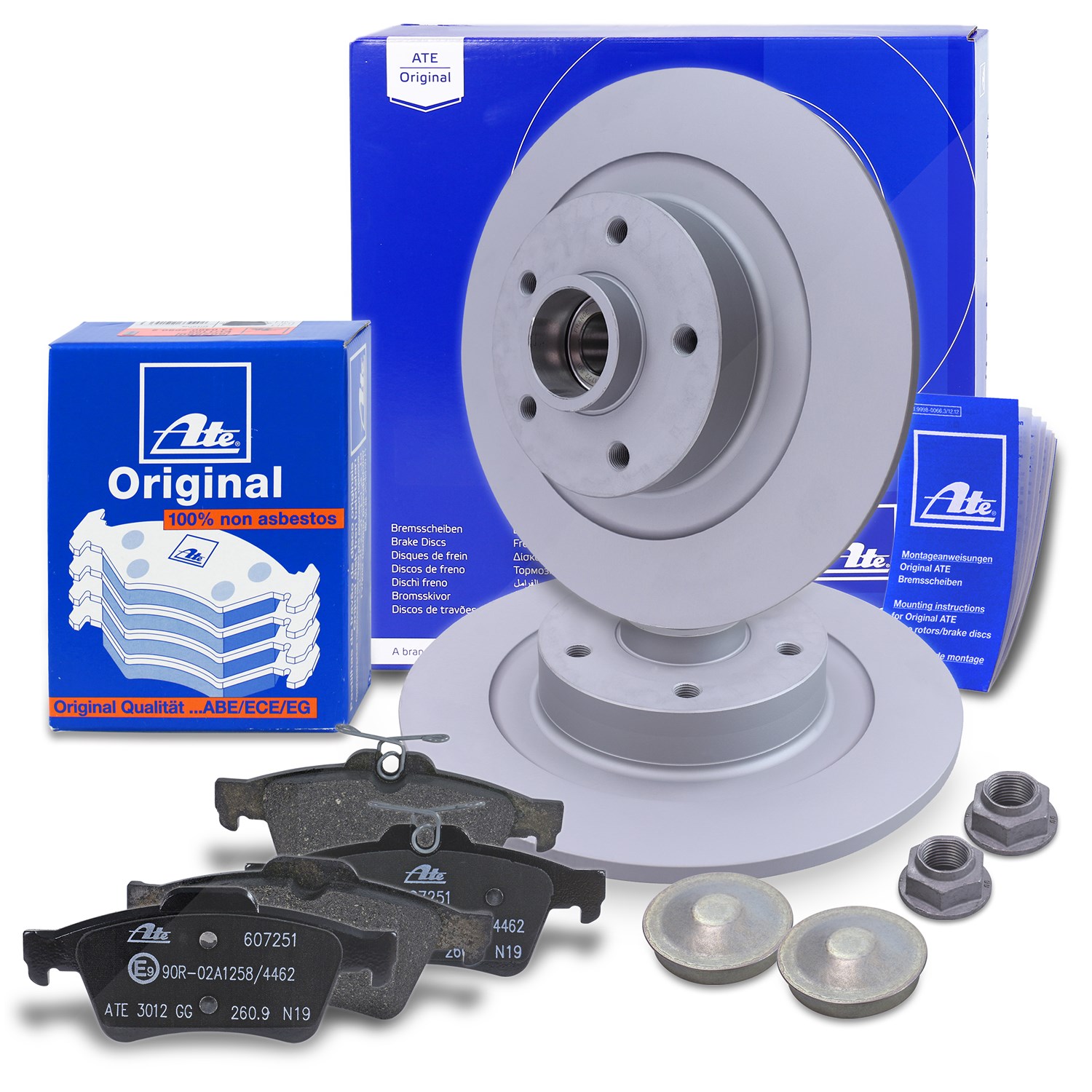 Ate Bremsscheiben + Bremsbeläge hinten [Hersteller-Nr. 40438267] für Renault