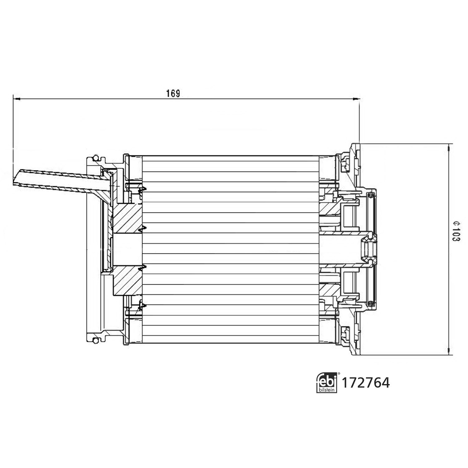 Febi Bilstein Kraftstofffilter [Hersteller-Nr. 172764] für Bentley, Audi