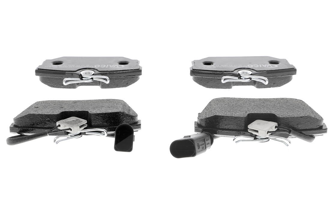 Vaico Bremsbelagsatz mit Warnkontakt hinten [Hersteller-Nr. V10-8150] für Seat, Ford, VW