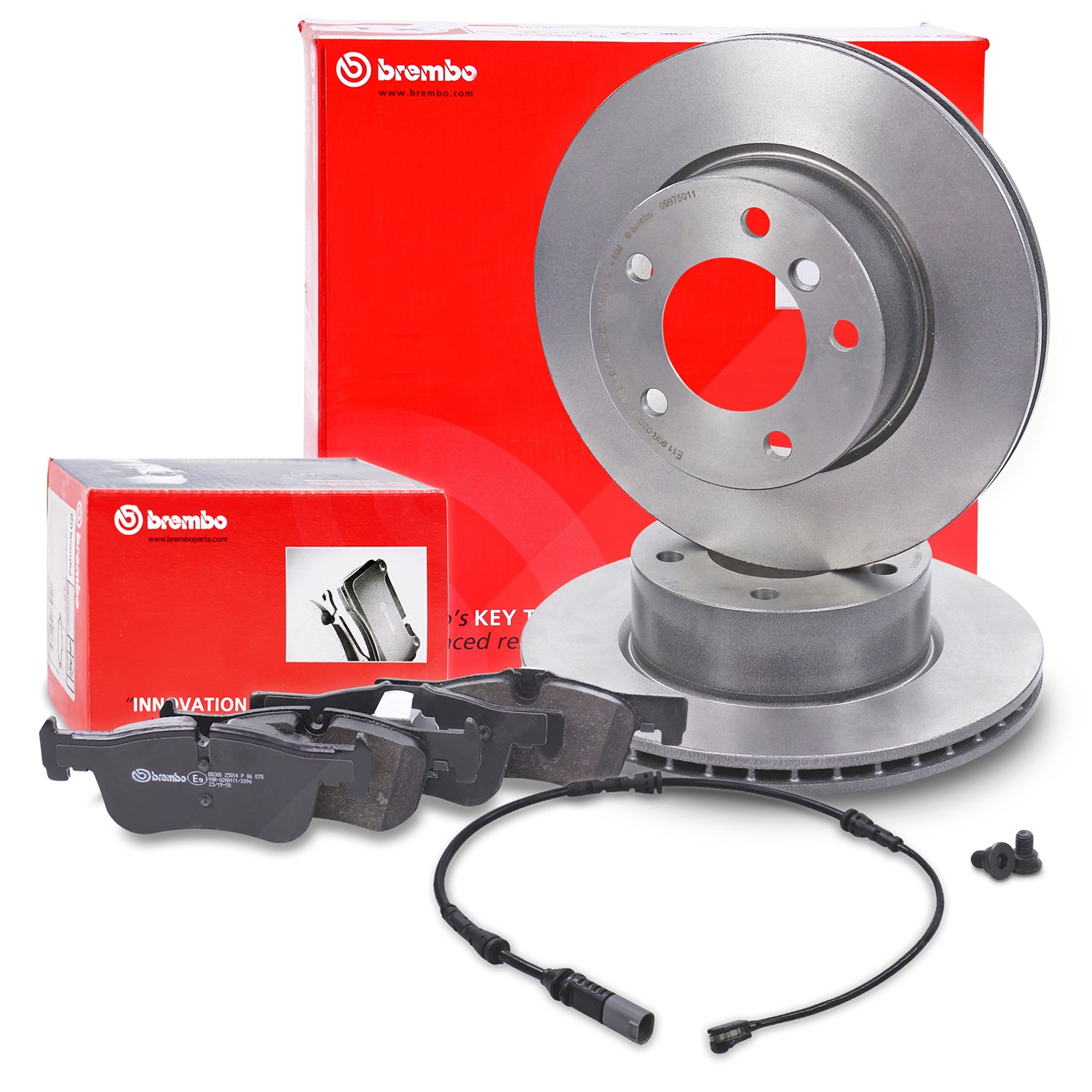 Brembo Bremsscheiben + Bremsbeläge + VWK Vorderachse [Hersteller-Nr. 40279092] für BMW