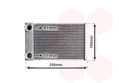 Van Wezel Wärmetauscher, Innenraumheizung [Hersteller-Nr. 37006656] für Opel, Chevrolet