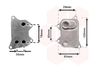 Van Wezel Ölkühler, Motoröl [Hersteller-Nr. 58013723] für Audi, VW