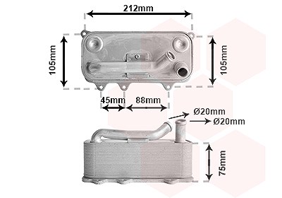 Van Wezel Ölkühler, Motoröl [Hersteller-Nr. 03013706] für Audi