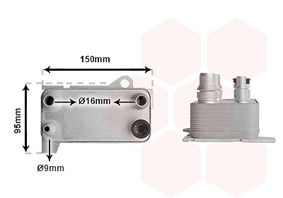 Van Wezel Ölkühler, Automatikgetriebe [Hersteller-Nr. 30013704] für Mercedes-Benz