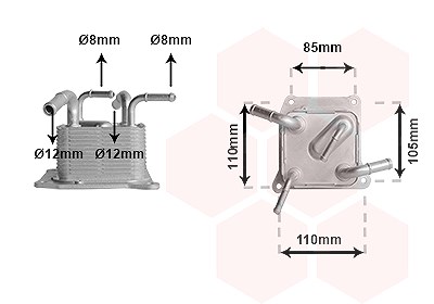 Van Wezel Ölkühler, Automatikgetriebe [Hersteller-Nr. 13013705] für Nissan