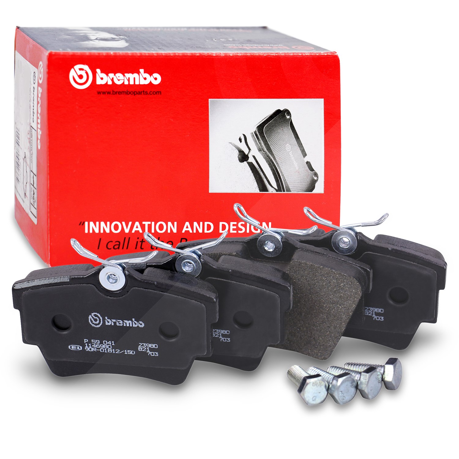 Brembo Bremsbelagsatz hinten [Hersteller-Nr. P59041] für Nissan, Vauxhall, Renault, Fiat, Opel