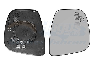 Van Wezel Spiegelglas, Außenspiegel [Hersteller-Nr. 0944836] für Fiat, Citroën, Opel, Peugeot, Toyota
